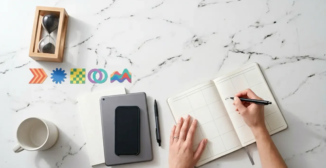 Professionnel moderne gérant efficacement ses réseaux sociaux en 30 minutes