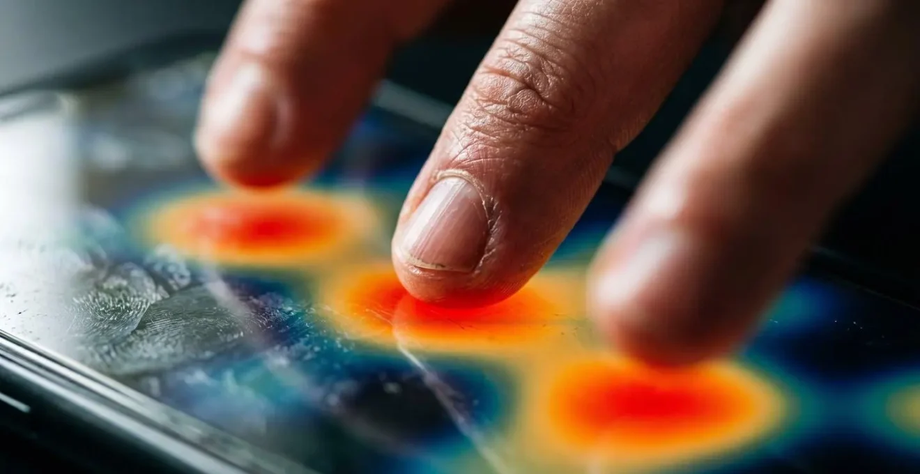 Visualisation de heatmap montrant les zones de frustration sur mobile