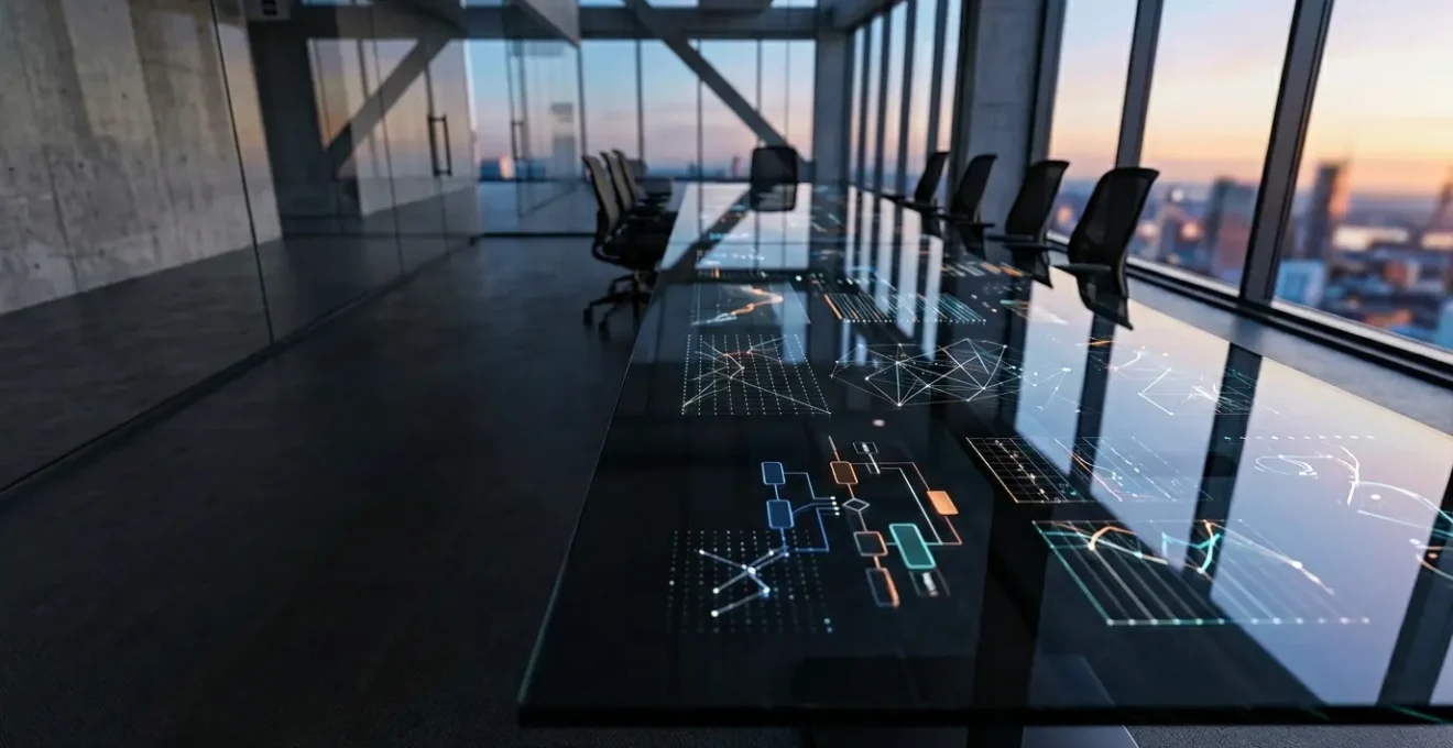 Analyse de données et graphiques sur un bureau moderne montrant la qualification de prospects